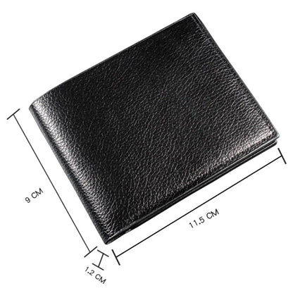 Men'S Wallet 100% PU Leather Men Wallets Premium Product Real Cowhide Wallets for Man Short Black Walet Portefeuille Homme