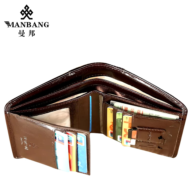 Classic Style Wallet Genuine Leather Men Wallets Short Male Purse Card Holder Wallet Men Fashion High Quality