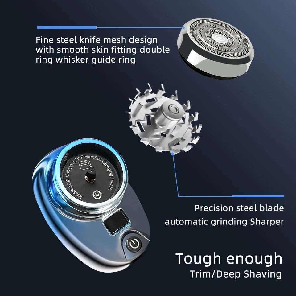 Mini Electric Razor: Fast Charging, Wet & Dry Washable, and Ideal for On-the-Go Grooming