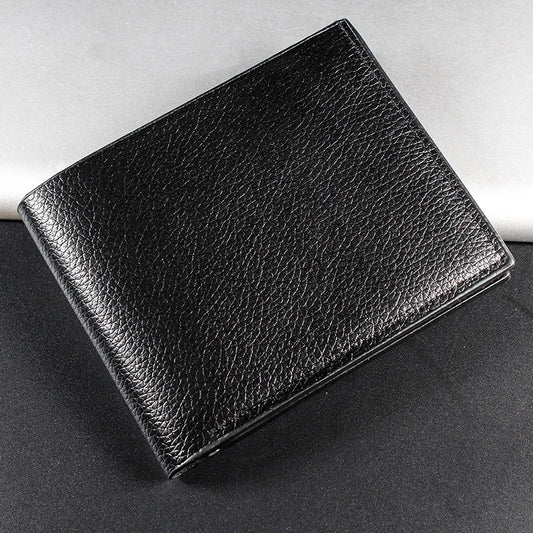 Men'S Wallet 100% PU Leather Men Wallets Premium Product Real Cowhide Wallets for Man Short Black Walet Portefeuille Homme